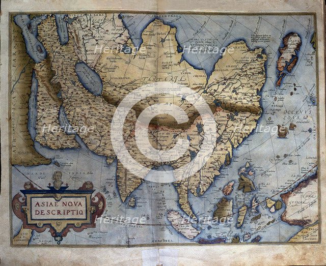 'Theatrum Orbis Terrarum' by Abraham Ortelius, Antwerp, 1574, map of the Asian continent.