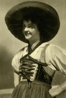 Woman in traditional costume, Tyrol, Austria, c1935.  Creator: Unknown.