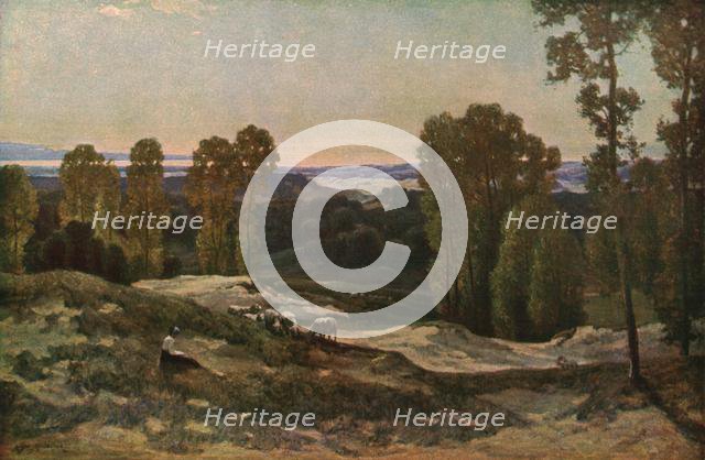 'A Pasturage among the Dunes, Pas de Calais, France', 1908, (c1930). Creator: Herbert Edwin Pelham Hughes-Stanton.