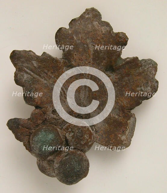 Grapes and Grape Leaf, Coptic, 3rd century. Creator: Unknown.