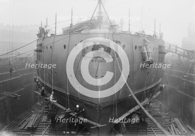 WYOMING in dock, between c1910 and c1915. Creator: Bain News Service.
