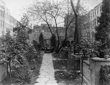 Turtle Bay Gardens, 227-247 East 48th Street and 228-46 East 49th Street, New York, New York, 1920. Creator: Frances Benjamin Johnston.