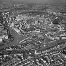Queen Square and the Floating Harbour, Bristol, 1971. Artist: Aerofilms.