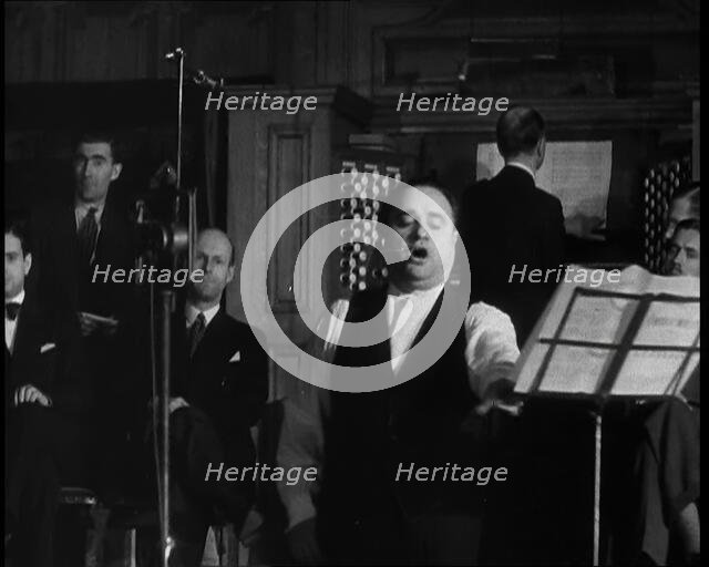 Beniamino Gigli Singing 'Largo' by Handel, 1930s. Creator: British Pathe Ltd.