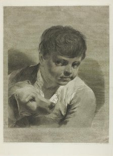 A Boy with a Dog, 1750/59. Creator: Giovanni Marco Pitteri.