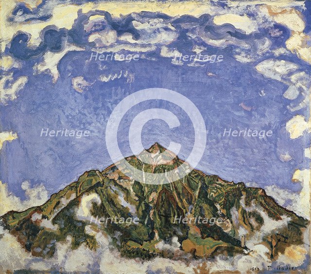 Mount Niesen Seen from Heustrich, 1910.