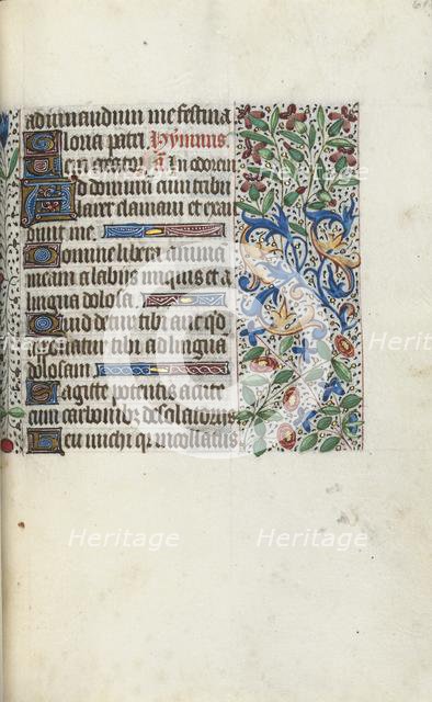 Book of Hours (Use of Rouen): fol. 61r, c. 1470. Creator: Master of the Geneva Latini (French, active Rouen, 1460-80).