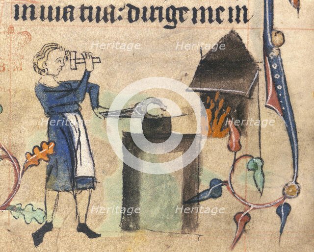 Blacksmith, 1320-1330. Creator: Unknown.