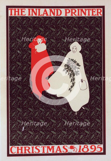 Affiche américaine pour l' "Inland Printer" (Christmas 1895), c1899. Creator: William H Bradley.