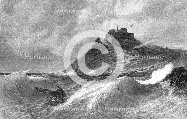 "A Fresh Gale - Mount Orgueil, Jersey", by E. Hayes...Society of British Artists..., 1869. Creator: Unknown.