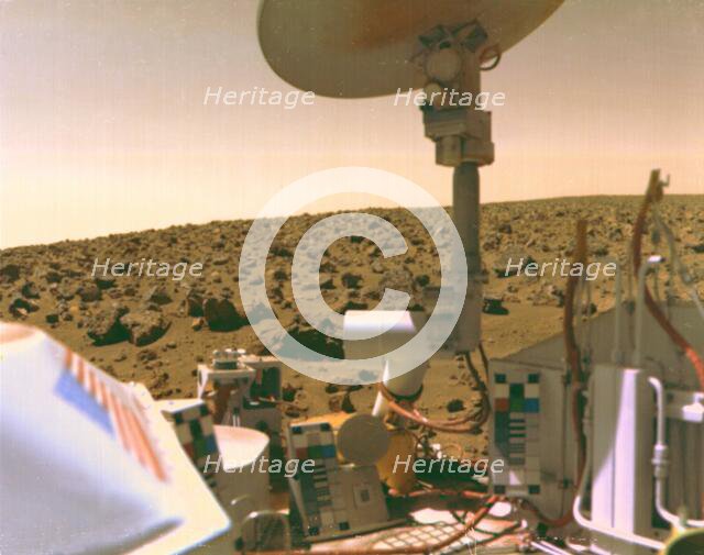 Viking 2 image of Mars Utopian Plain, September 3, 1976.  Creator: NASA.