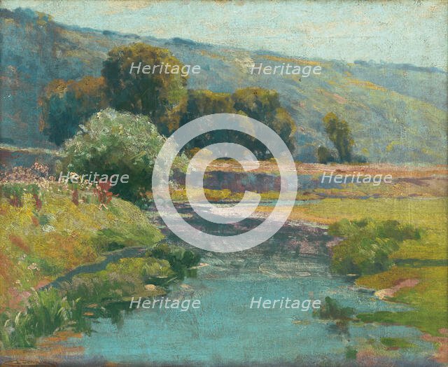 Landscape with a stream in flood, 1917. Creator: Ludovit Cordak.