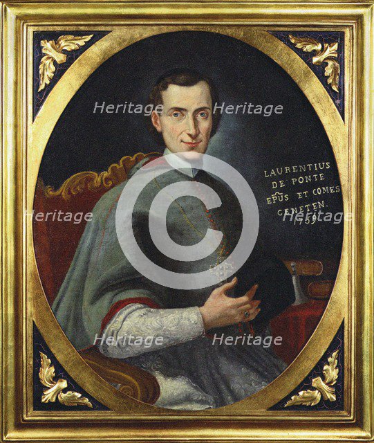 Portrait of the opera librettist and poet Lorenzo Da Ponte (1749-1838) as Bishop, 1759.