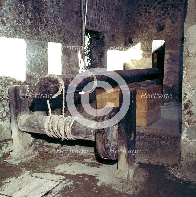 Wine-press in a house in Pompeii, Italy. Creator: Unknown.