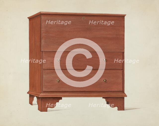 Shaker Blanket Chest, c. 1936. Creator: Ray Holden.