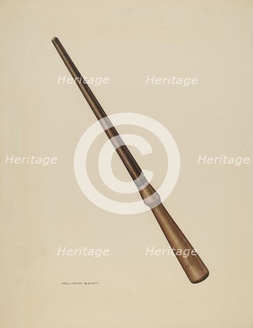 Curling Iron, c. 1939. Creator: Wellington Blewett.