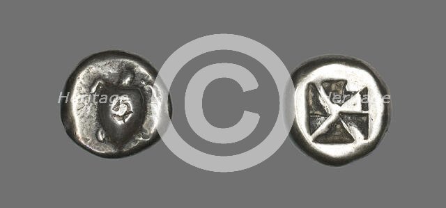 Stater (Coin) Depicting a Sea Turtle, 650-600 BCE. Creator: Unknown.