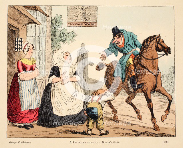 A Traveller Stopt at a Widow's Gate, 1824. 