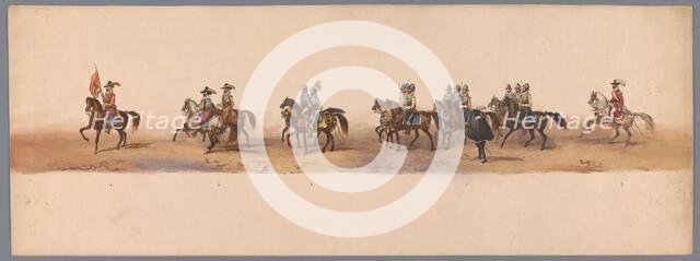 Historical parade at the second centenary of the Utrecht University, 1836 (plate 2), 1837. Creator: Victor Adam.