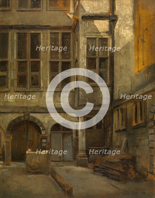 Courtyard of Antwerp Town Hall, c1860s. Creator: Jan August Hendrik Leys.