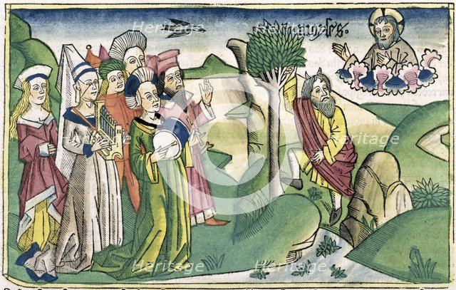 Exodus 15:1-19: the song of Moses. Artist: Unknown