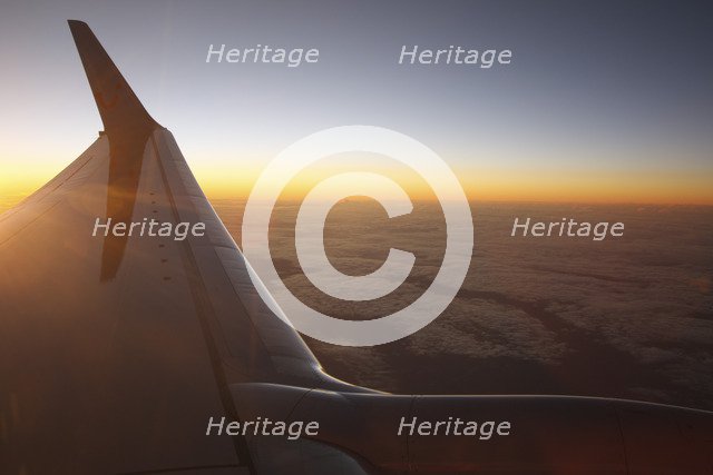 Sunset at 35,000 feet above La Palma, Canary Islands, Spain, 2009.