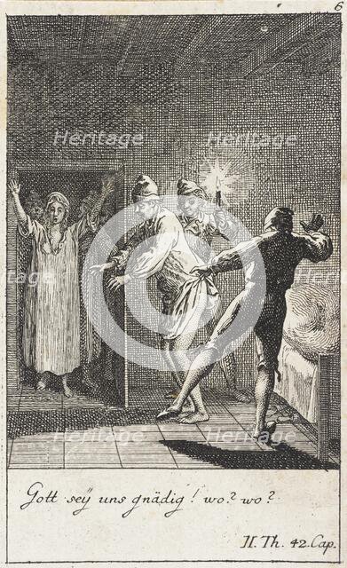 Plate 6 for Thomas Smollett's 'The Adventures of Peregrine Pickle', 1785. Creator: Daniel Nikolaus Chodowiecki.