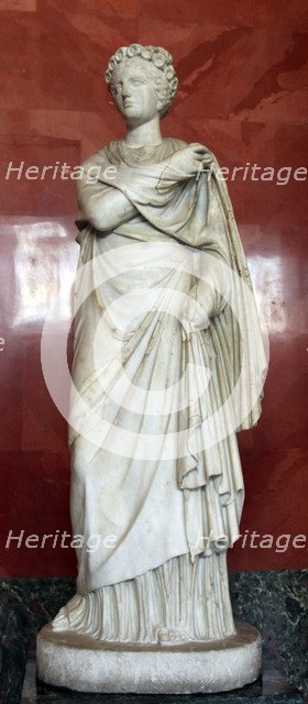 Statue of Polyhymnia, Muse of Sacred Song, Oratory, and Singing. Artist: Unknown