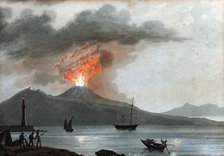Eruption of Vesuvius, Italy, c1815. Artist: Unknown