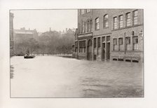Flooding of the Rowntree Cocoa Works by the River Ouse, York, Yorkshire,1892. Artist: Unknown