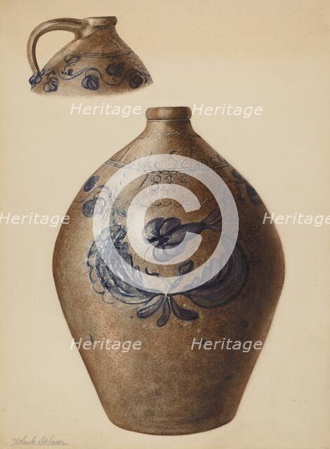 Jug, c. 1937. Creator: Yolande Delasser.