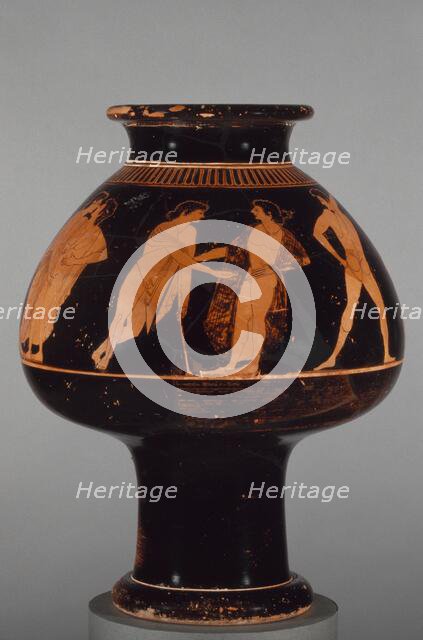 Attic Red-Figure Psykter, about 510 BC. Creator: Smikros.