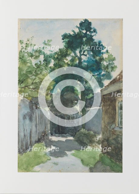 Sunny courtyard, 1834-1903. Creator: Jan Hendrik Weissenbruch.
