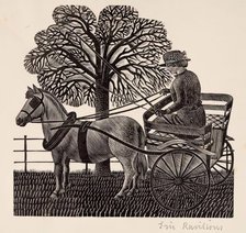 Pony and Trap, 1934. Creator: Eric Ravilious.