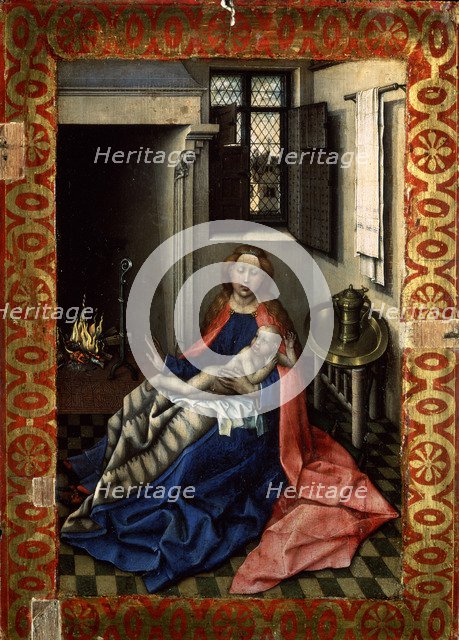 'Madonna and Child before a Fireplace', 1430s.  Artist: Robert Campin