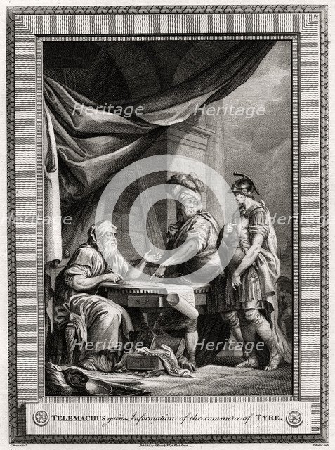 'Telemachus gains Information of the commerce of Tyre', 1775. Artist: W Walker