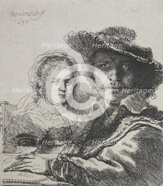 Self-portrait with Saskia, 1636. Creator: Rembrandt Harmensz van Rijn.