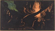 Mahna no Varua Ino (The Devil Speaks), 1894/1895. Creator: Paul Gauguin.