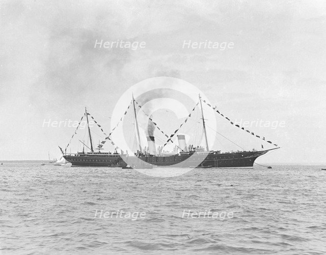 The Russian Imperial Yacht 'Standart' at Cowes, 1909. Creator: Kirk & Sons of Cowes.