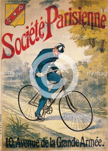 Advertisement for Societe Parisienne bicycles, c1895. Artist: Unknown.