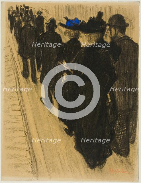 The Entourage, 1895. Creator: Theophile Alexandre Steinlen.