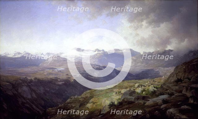 View of Jotunheimen, 1866. Creator: J. F. Eckersberg.