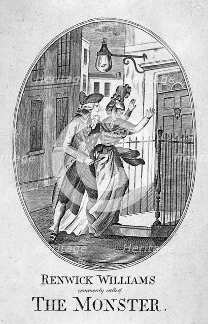 'Renwick Williams commonly called the Monster', 1790. Artist: Anon