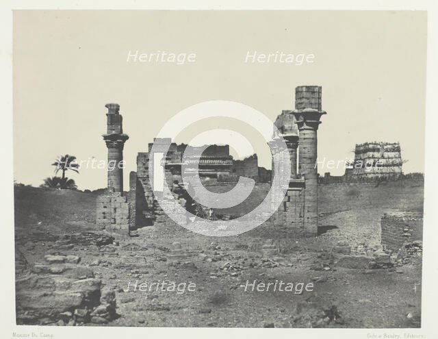 Temple d'Hermontis, Haute-Egypte, 1849/51, printed 1852. Creator: Maxime du Camp.