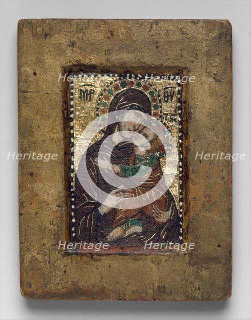 Portable Icon with the Virgin Eleousa, early 1300s. Creator: Unknown.