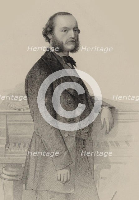 Portrait of the pianist and composer Désiré Magnus (1828-1884). Creator: Raunheim, Hermann (1817-1895).