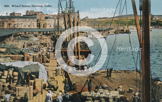 Wharf Scene, Havana, Cuba, 1910. Artist: Unknown