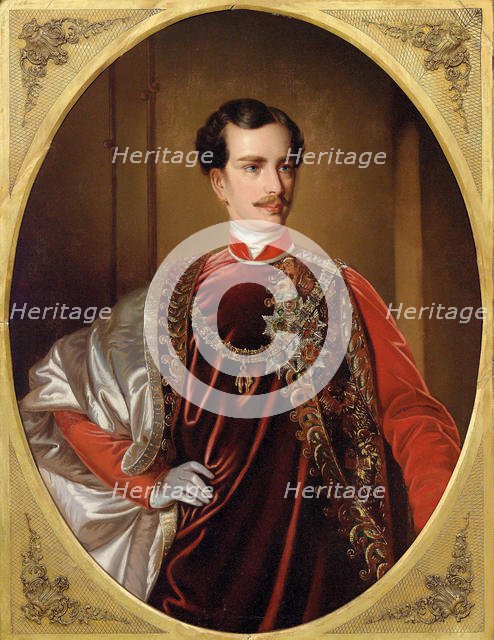 Portrait of Emperor Franz Joseph I of Austria, ca 1855. Creator: Anonymous.