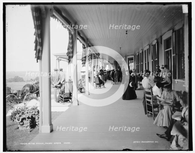 On the piazza, Poland Spring House, between 1890 and 1901. Creator: Unknown.