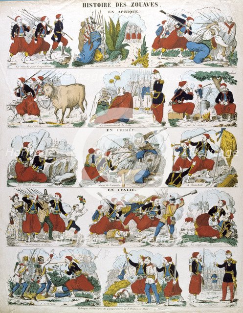 'History of the Zouaves in Africa, in the Crimea and in Italy', (19th century). Artist: Anon